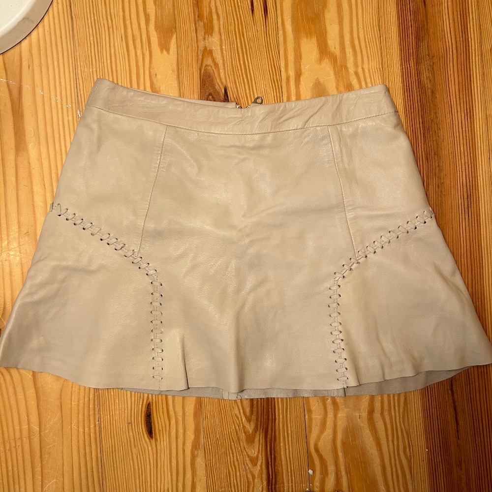 Zara Leather Mini Skirt